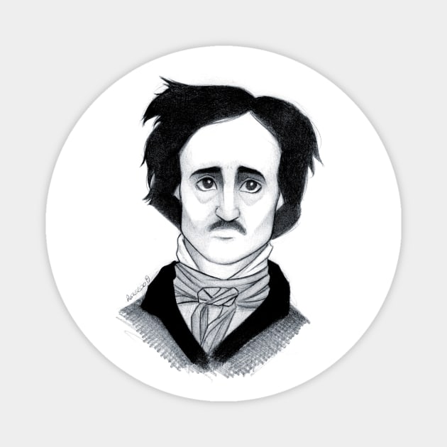 Edgar Allan Poe Magnet by rosg89